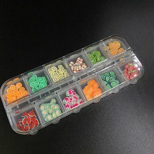 Fruit nail slice charms with box